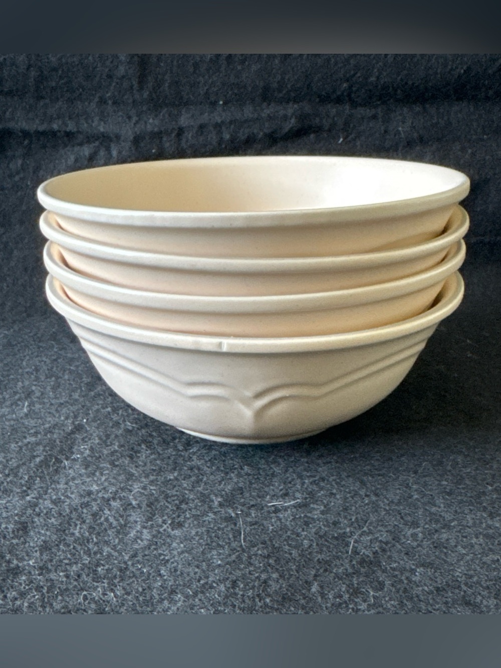PFALTZGRAFF Remembrance Ivory STONEWARE CEREAL BOWL 6" Vintage Lot of 4